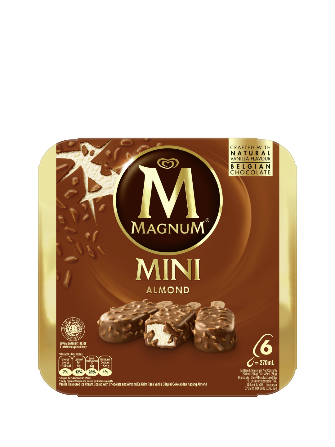 WALL'S MAGNUM MINI ALMOND 6X45ML