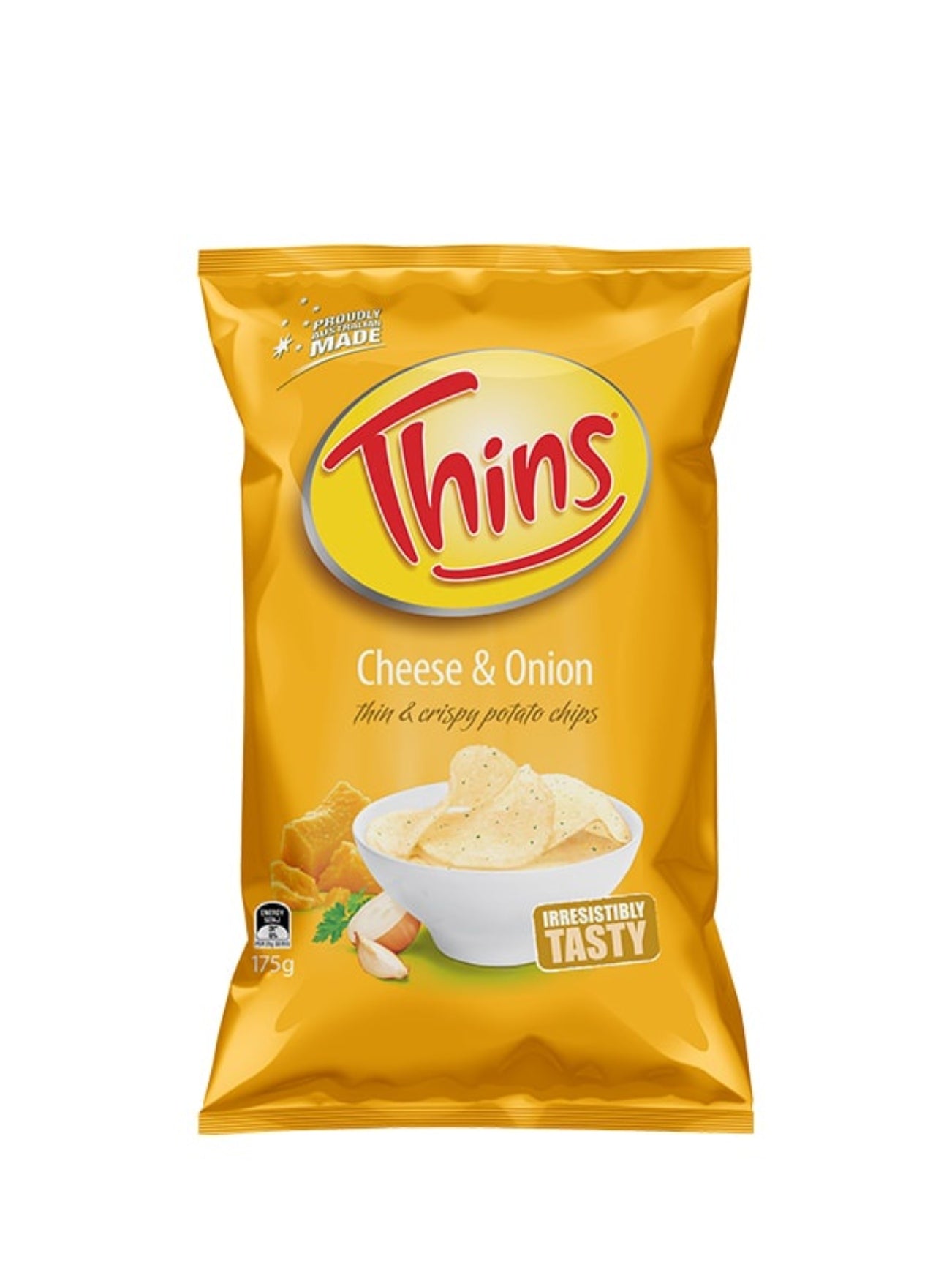 THINS POTATO CHIPS CHEESE & ONION 175G